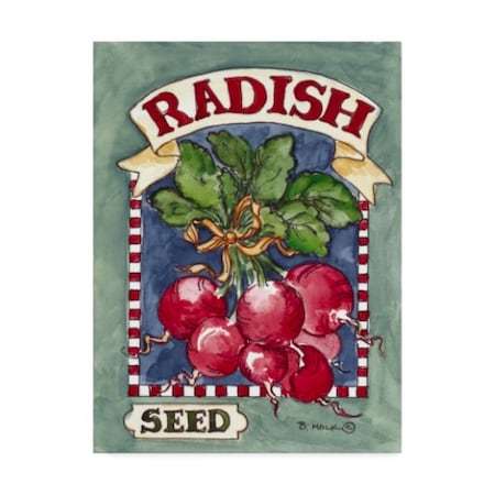 Barbara Mock 'Large Radish Seed Packet' Canvas Art,14x19